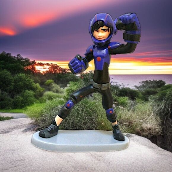 Hiro Hamada Cake Topper Disney Big Hero Action Figure PVC Anime 2.5" Purple Blk. - Picture 14 of 16